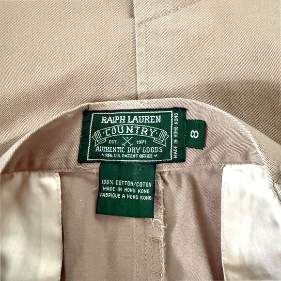 Vintage Women's Ralph Lauren Country Khaki Twill‎ Pencil Skirt Size 8 - Picture 4 of 4